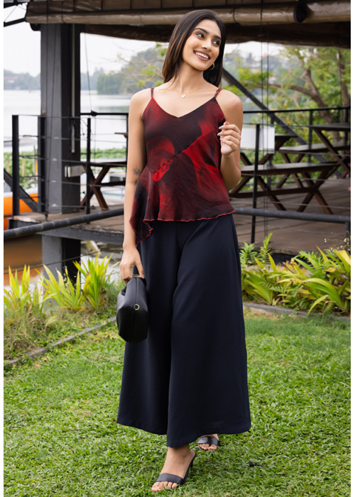 ERLA MAROON STRAP TOP